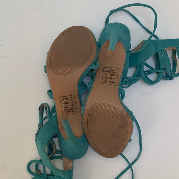 GO JANE Strappy Lace Up Round ToeStillettos - Picture 5 of 8